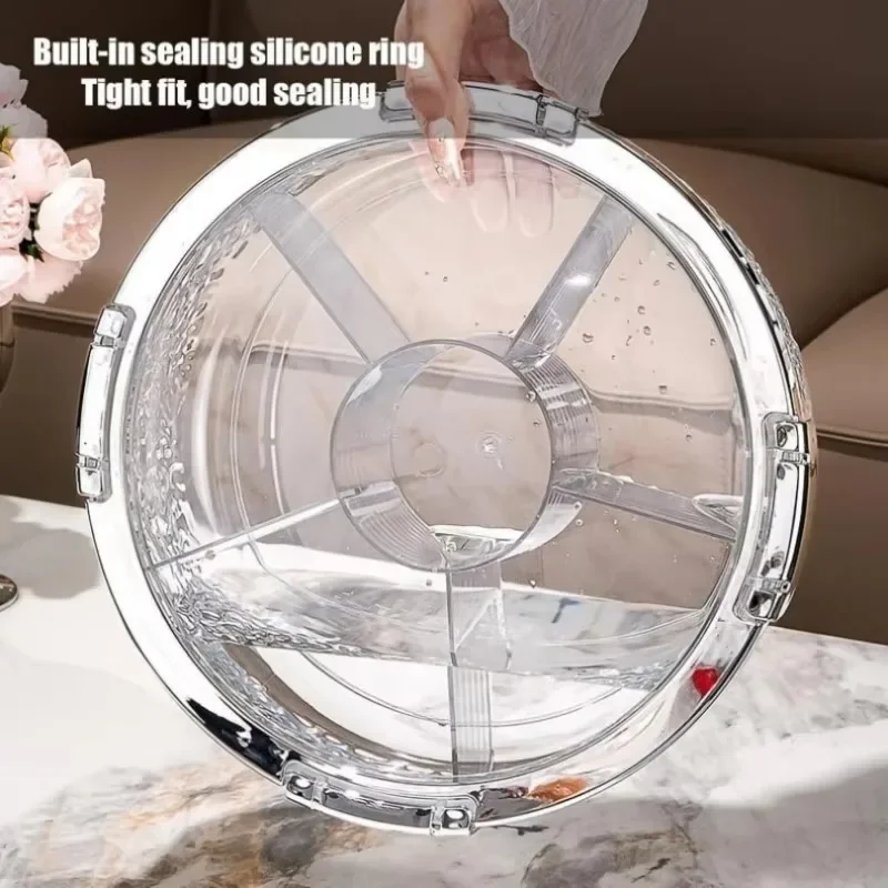 Ripple Seal Snack Box Portable Home Living Room Sealed Dried Fruit Tray New Year Coffee Table Snacks Treats Candy Box 5
