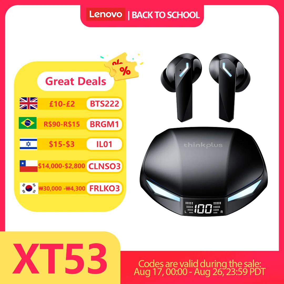 Enhanced Wireless Bluetooth Earphones with LED Display and Noise Cancelling Technology