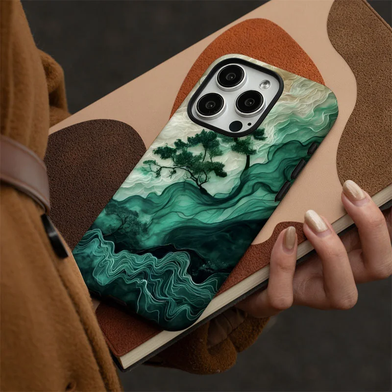 Dual-Layer Scenic Landscape Phone Case Cover