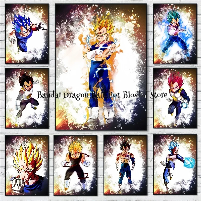 

Canvas Painting Anime Character Dragon Ball Vegeta HD Art Poster Suitable for Fashion Home Room Wall Decor Mural Children Gift