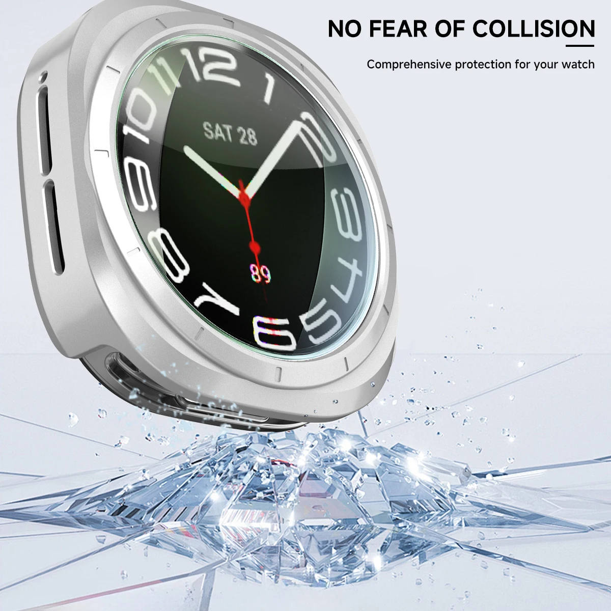 Premium Soft TPU Case with Glass Screen Protector for Samsung Galaxy Watch 7 Ultra - 47mm