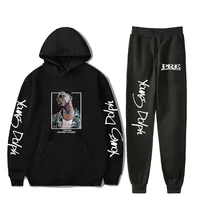 Rapper Young Dolph Men's Sportswear Sets Casual Tracksuit Two Piece Set Top and Pants Sweat Suit Male Sporting Suits Streetwear 2