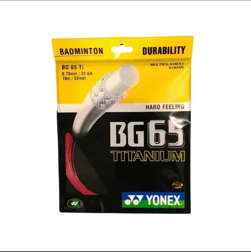 YONEX Badminton Racket String Yy BG65 Ti High Elasticity Competition Professional Durable And Easy To Hit