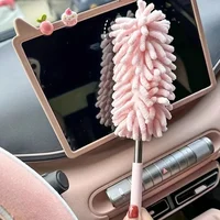 1pc Car dust duster, practical cleaning tool for vehicles, extendable ash removal mop, soft bristled car brush 1