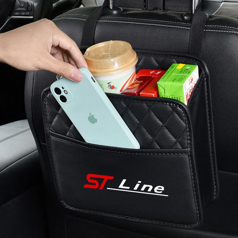 

Car Organizer Box Storage Bag Stowing Tidying Leather for Ford ST-line Focus 2 3 Mondeo Ecosport Kuga Mk4 Fiesta Mk3 Accessories