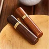 Wooden Toothpick Holder Pearwood Wood Capsule Bucket Box Hiking Portable Toothpick Needle Holder Handmade Ebony Storage Box 2