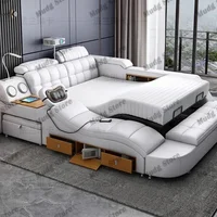 Lit capitonné unique, Commodes modernes avec rangement, Lits de massage, Lits doubles pour chambre à coucher, Meubles de chambre, Accessoires pour la maison 4