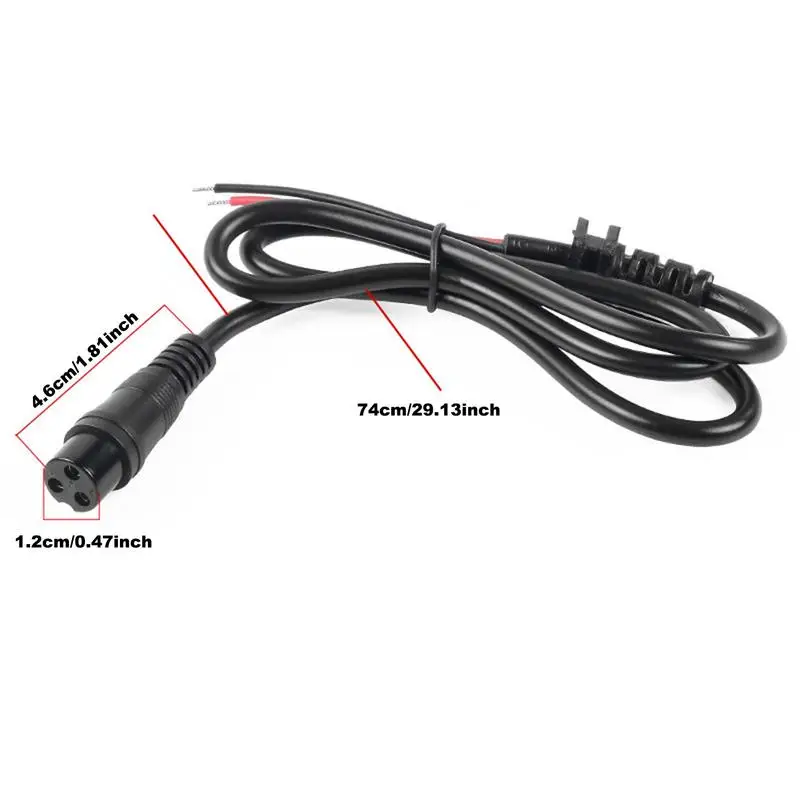 Electric Scooter Charging Port Connector Electric Scooter 3 Pin Charging Port Dustproof and Waterproof Design Charging Port