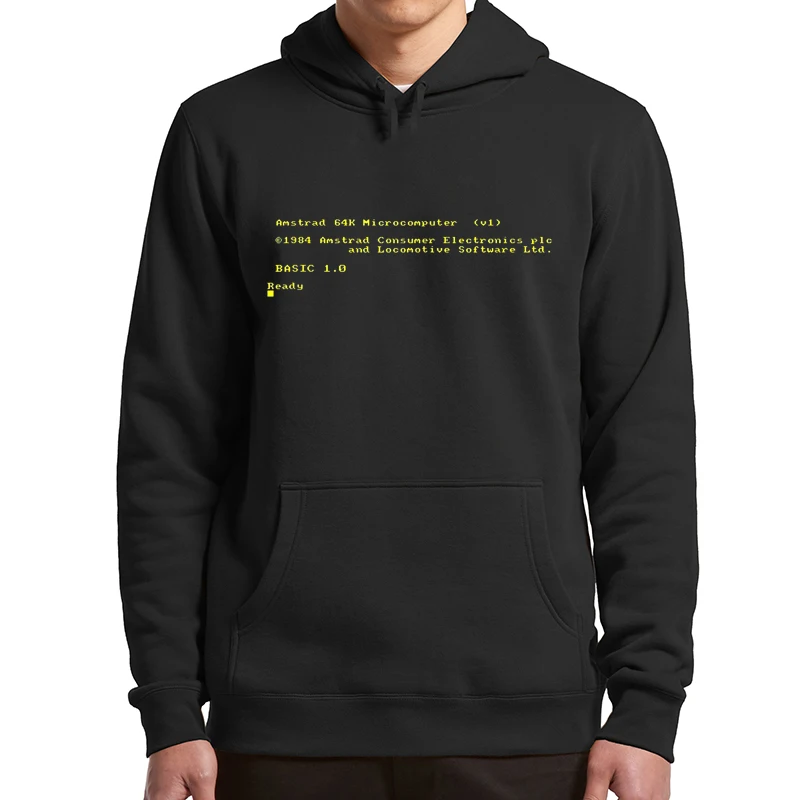 Cpc 464 Launch Screen Felpe Amstrad Cpc 464 6128 Retro 8 Bit Computer Geek Style Abbigliamento Uomo Felpa In Pile