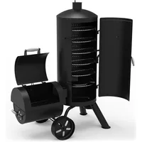 Heavy-Duty Vertical Offset Charcoal Smoker & Grill 1