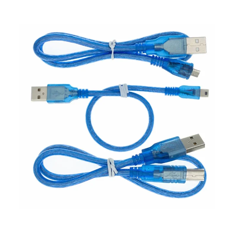 Cavo Usb Da 30Cm Per Uno R3/Nano/Mega/Leonardo/Pro Micro/Due Blu Cavo Usb/Mini Usb/Micro Usb Di Alta Qualità Per Arduino