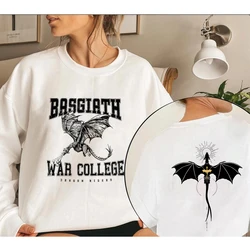 Basgiath War College Double Sided Crewneck Sweatshirt Fourth Wing Shirt Violet Sorrengail Bookish Hoodie Unisex Sweatshirts