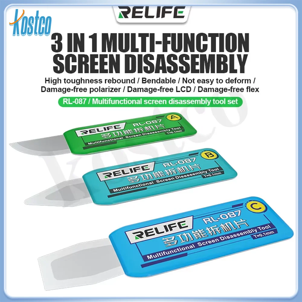 RELIFE RL-087 휴대폰 화면용 다목적 분해 블레이드, 곡선 화면 가장자..