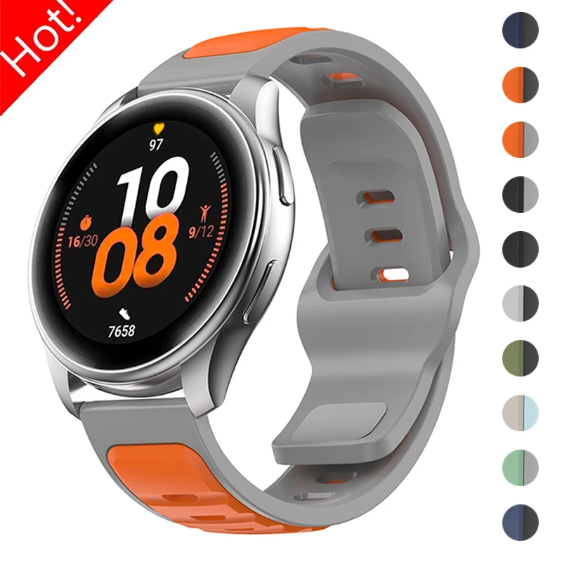 Sporty Silicone Watch Strap - 20mm/22mm Band