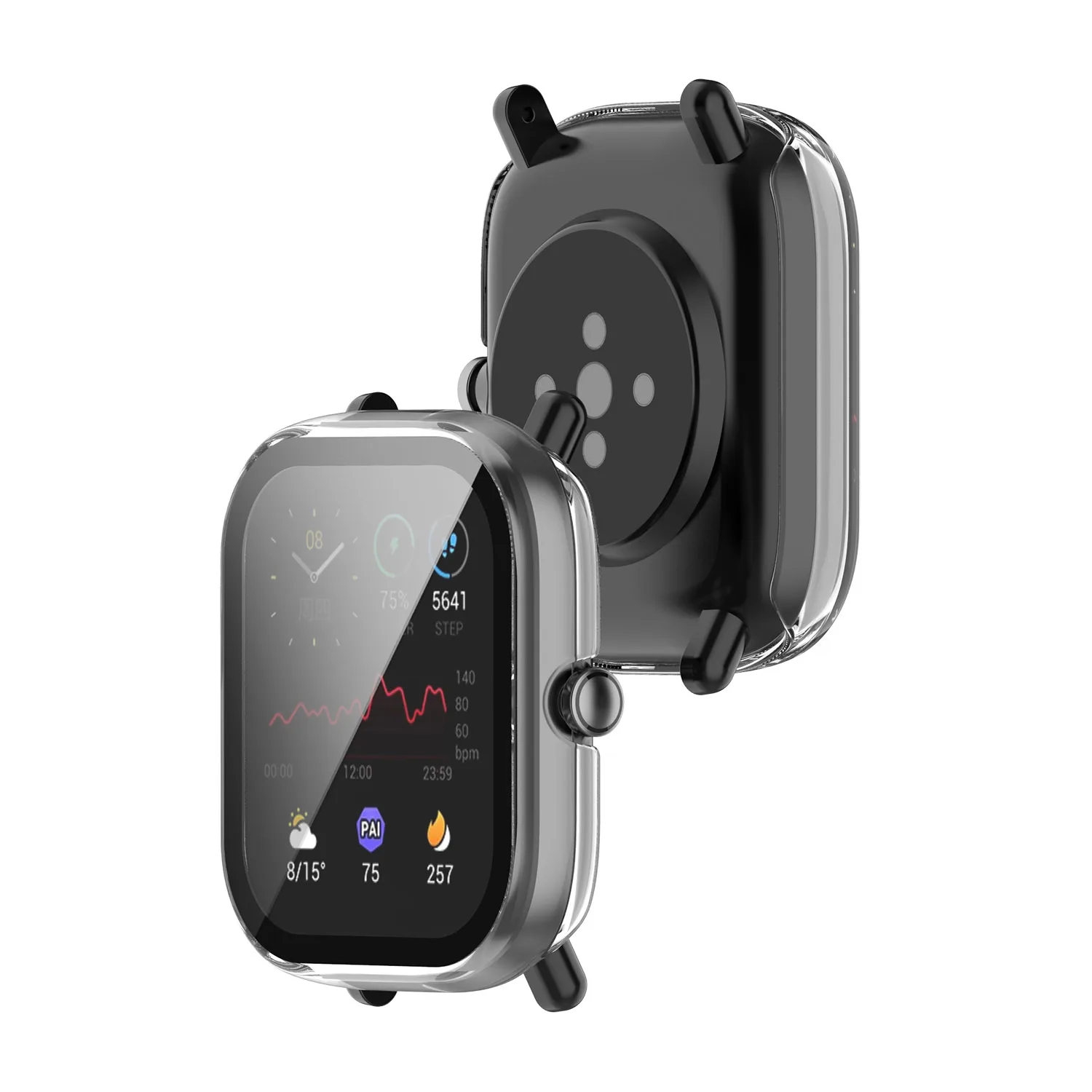 Amazfit Bip U Pro  PC + 9H ȭ  ̽ Huami Amazfit GTS 2 Mini/Bip U ȣ ̽  ȭ ȣ Ŀ 