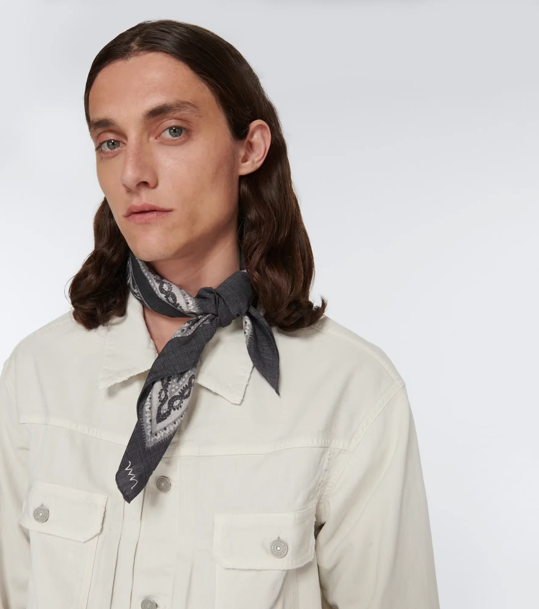 

VISVIMWMV KOFU KHADI floral square scarf