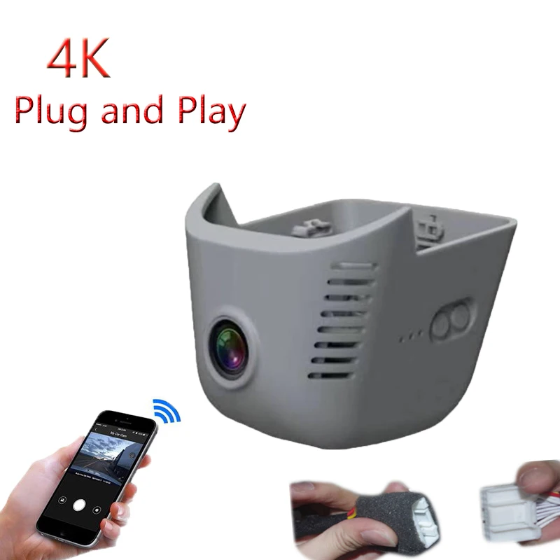 

For Volkswagen Tharu 2024 2023 4K Plug And Play Car Wifi DVR Video Recorder Dash Cam Camera UHD 2160P Night Vision