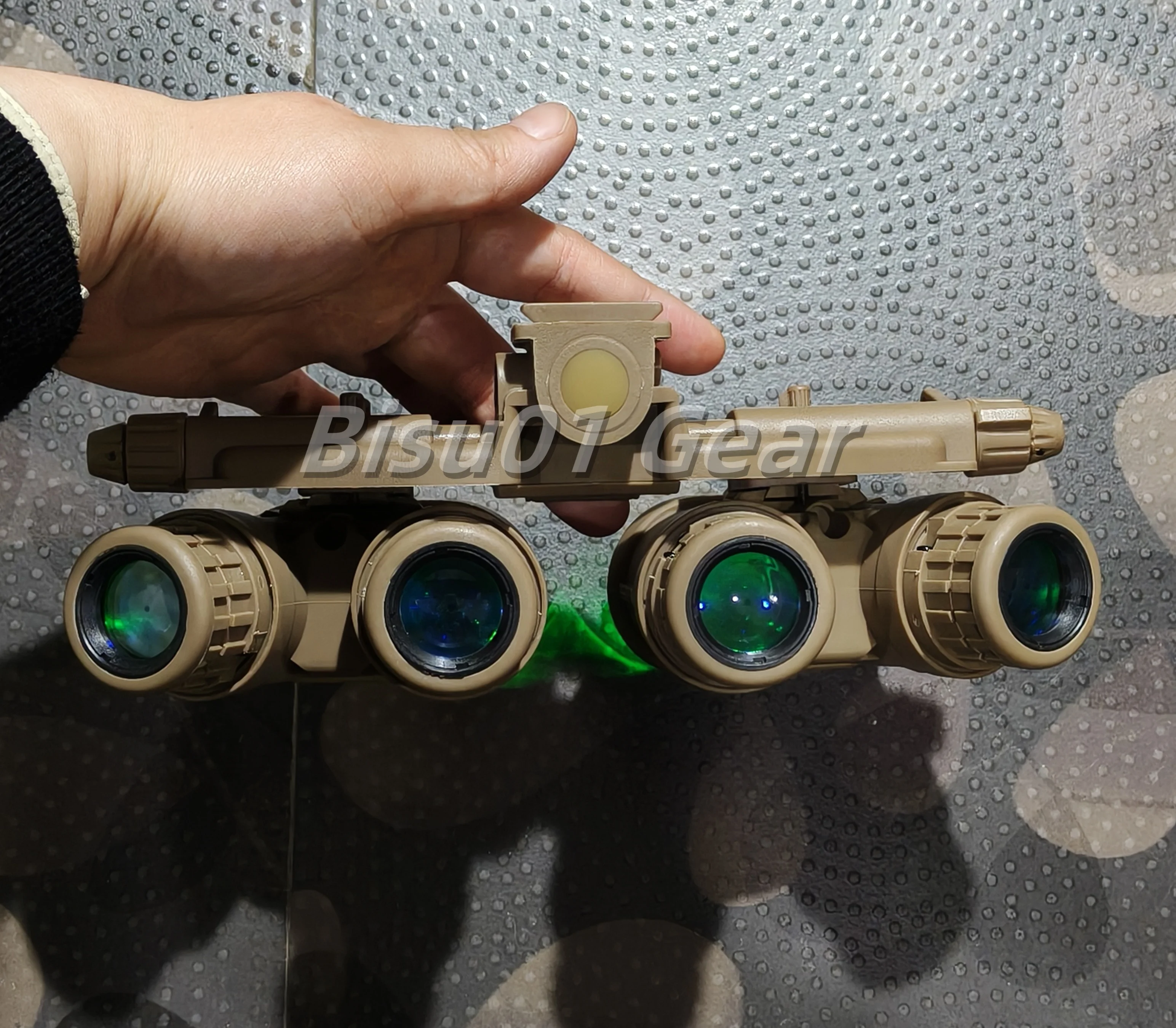 FMA Light Up Edition GPNVG18 Binoculars Model, Non-Functional Night Vision, Plastic L4G24 L4G19 Helmet Mount Bracket NVG Holder