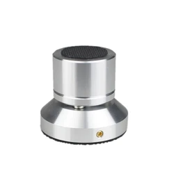 Premium Speaker Stand Isolation Feet with Adjustable Tray and Shock - Absorbing Ceramic Ball Foot (Lead Alloy Construction) (1pcs Silver)