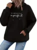 Women's Casual Pullover Hoodie with Letter Print Polyester, Long Sleeve Autumn/Winter Fashion Pullover Sweatshirt 5
