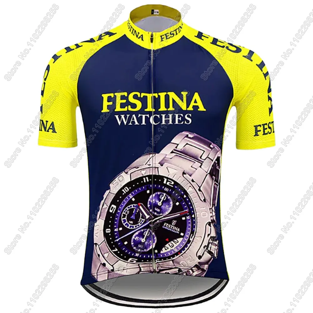 Retro Cycling Jersey Spanish Watches Set Vintage Men Clothing Summer Road Bike Shirt Suit Bicycle Bib Shorts MTB
