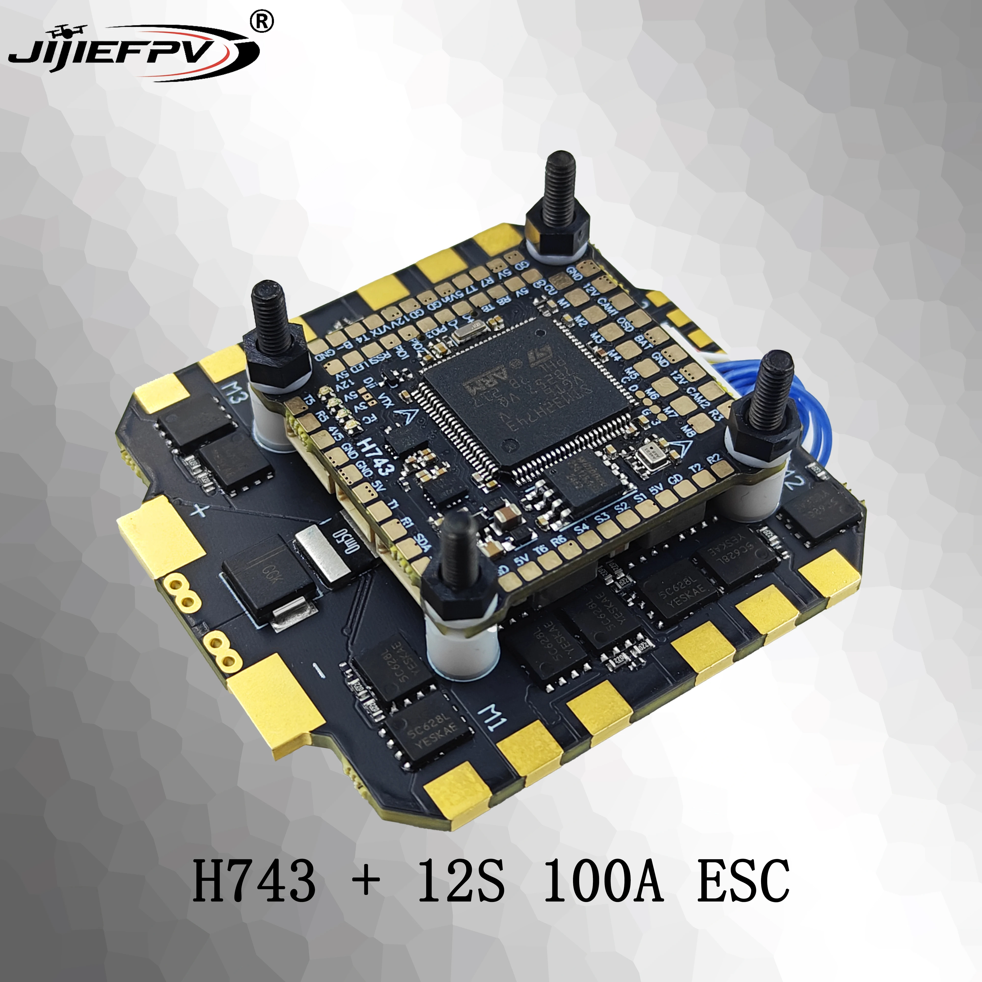 JIJIEFPV 120A 100A 80A 3-12S 4IN1 ESC H743 pile H7 FC contrôleur de vol pile FPV pour cadre de Drone MARK4 13 pouces FPV – Image 6