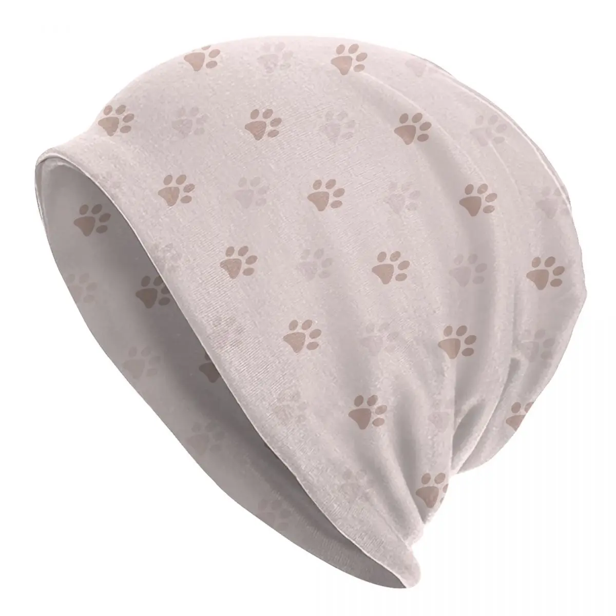 

Cute Animal Paw Pattern Bonnet Hats Knitted Hat Cool Outdoor Pink Skullies Beanies Hat Unisex Summer Dual-use Cap