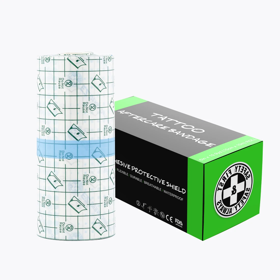 INKIN Derm защитный клей для татуировок, защитный экран, водонепроницаемая Защитная пленка для татуировок, товары для татуировок и ухода, 6 дюймов * 10,9 Ya (art.: 3920be409593e) - 3920be409593e