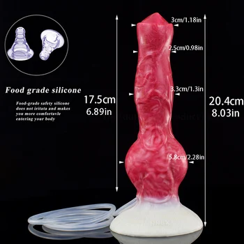 FAAK Dog Dildo Anal Plug Soft Dildos Ejaculation Squirting Function Big Penis Sexy Toys for Men Gay Woman Masturbator Sex Shop 6