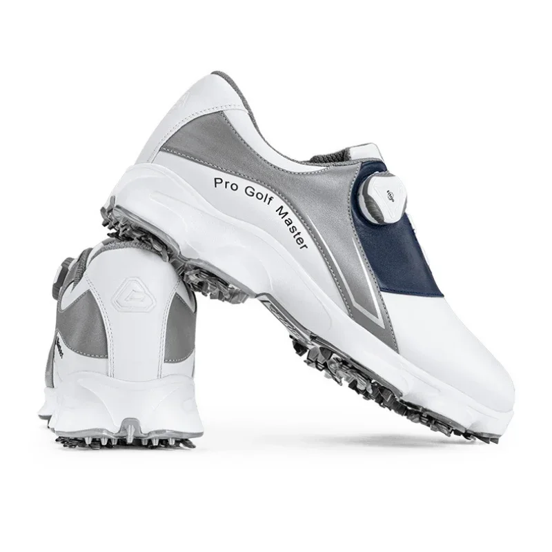 PGM Men's cowhide Golf Shoes Shoe Spikes Waterproof Casual Wear Anti-slip Male Sneakers Men's Sports Shoes XZ194