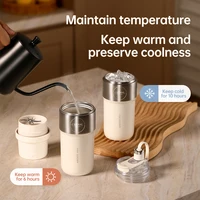 Presse-agrumes isolé Double couche sous vide 304 presse-agrumes en acier inoxydable 350ml Charge USB Portable 26 lames presse-agrumes Freesh forte puissance 3