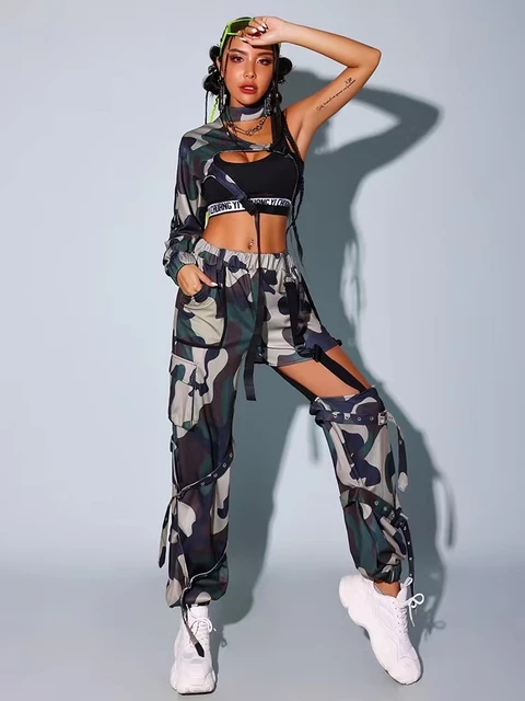 2023 neue Hip Hop Kleidung Frauen Dancer Outfit Bühne Leistung Kostüm  Streetwear Rave Tragen Jazz Dancewear