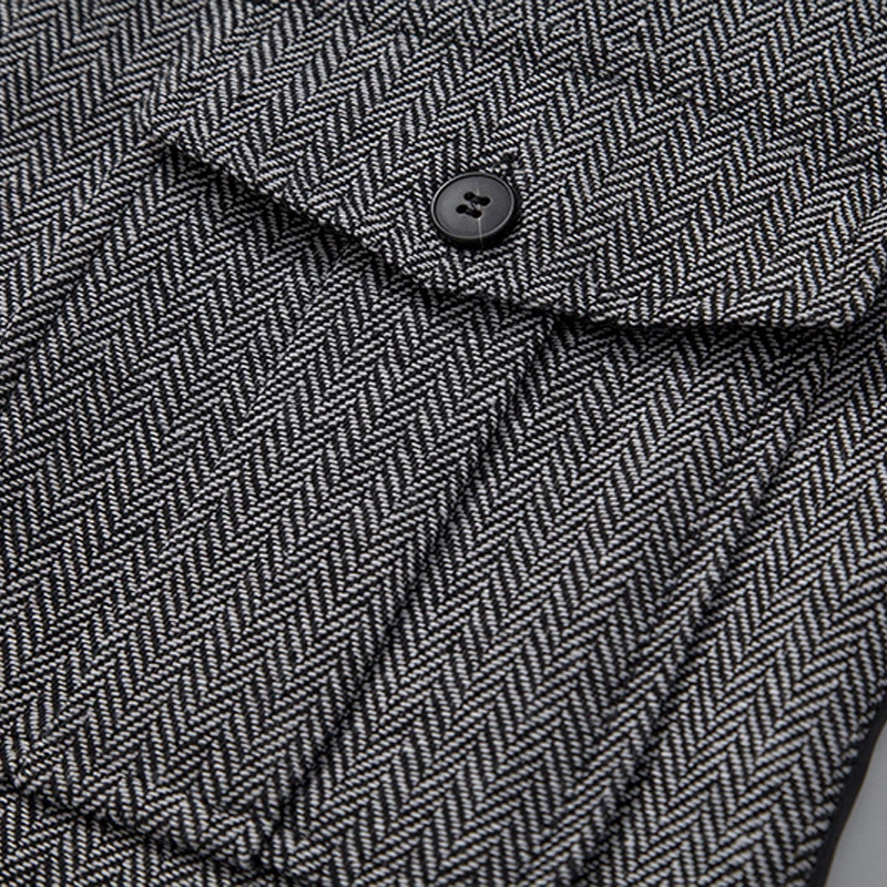 Mens Vintage Suit Vest V Neck Casual Wool Waistcoat for Wedding Groomsmen dress vests