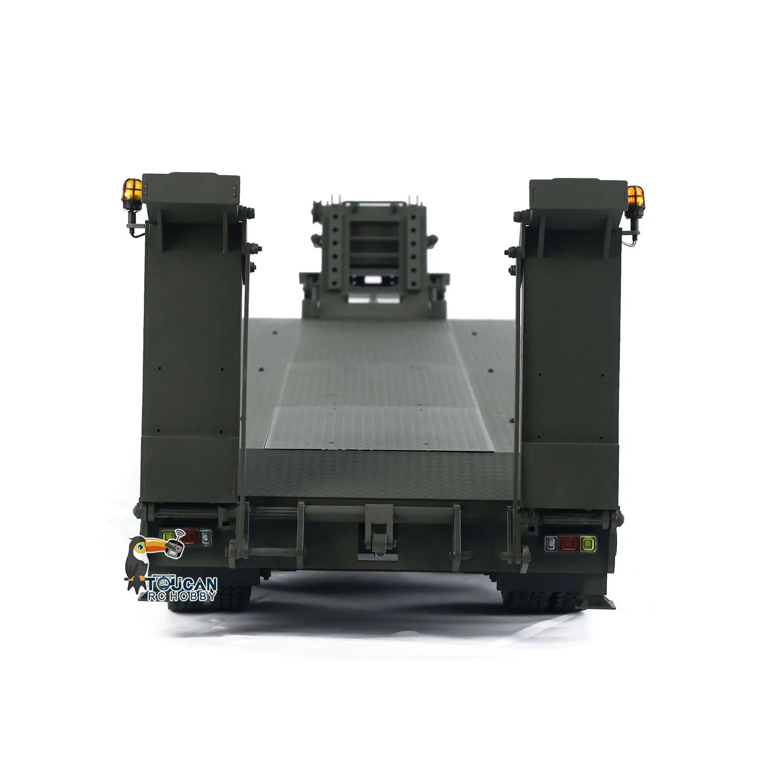 RC Hydraulic Metal Semi Trailer Painted Finished Spare Parts for Toys 1/14 Elefant FAUN SLT-56 Tank Transporter Car 6