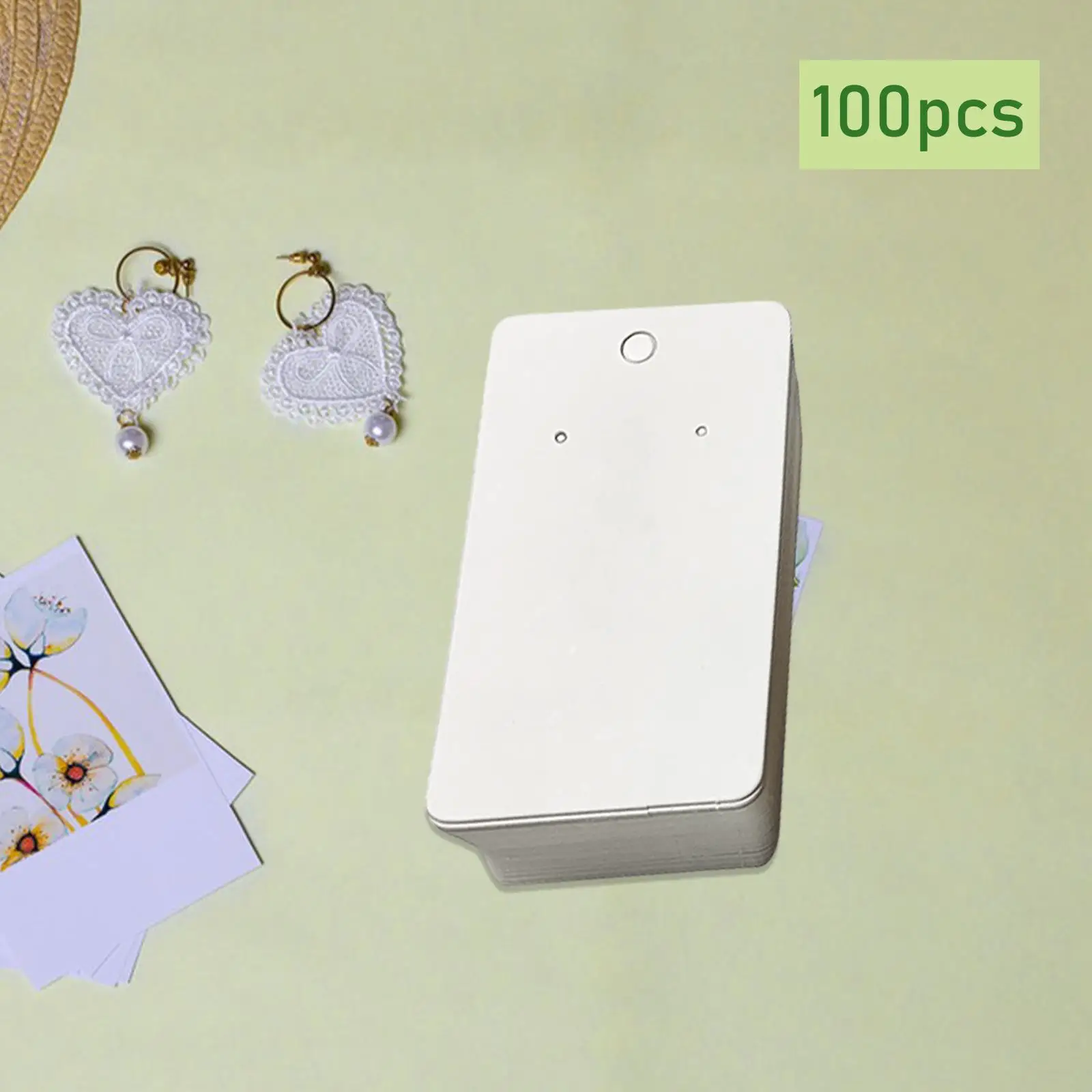 Kit di 30 supporti gioielli 7.5x4.5cm per orecchini e collane - Kraft
