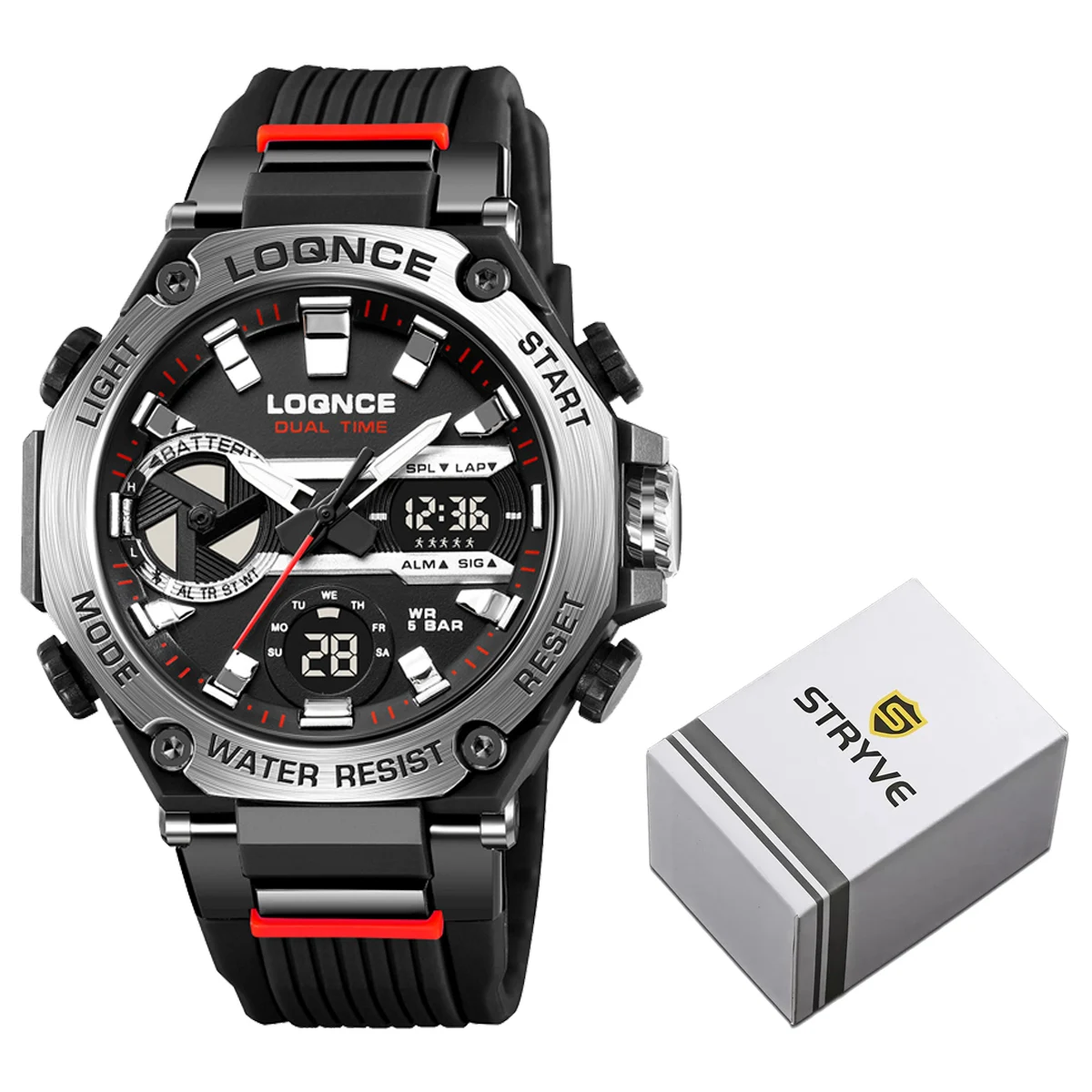 hot sale 24mt analog input and output plc with hmi integrated 2023 New LOQNCE Watch 98001 with Box High Quality Digital-Analog Movement Men's Watches Popular Waterproof Watches Sports Style