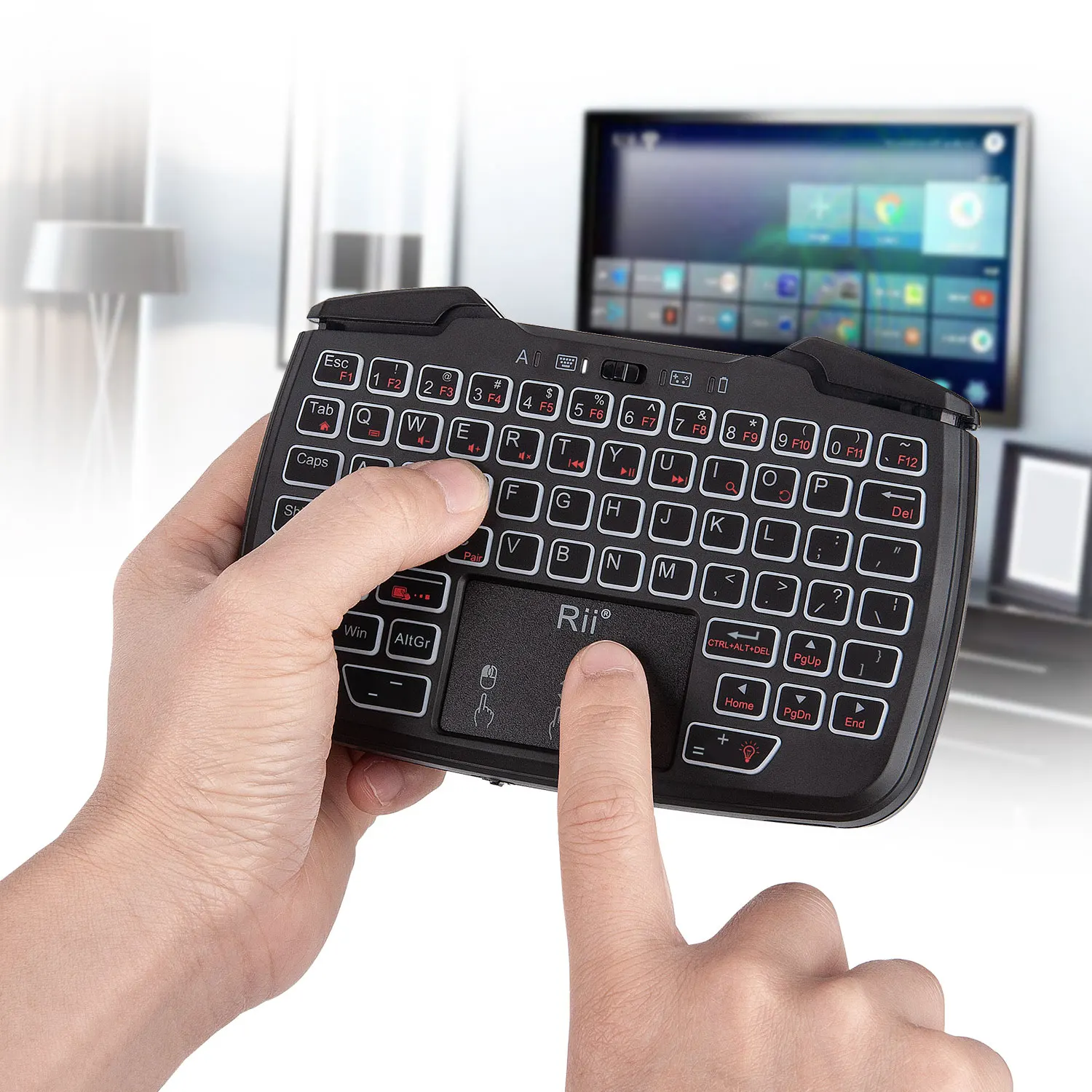 sem fio, leve com touchpad embutido, Android, Windows TV, PS4, PC,IPad