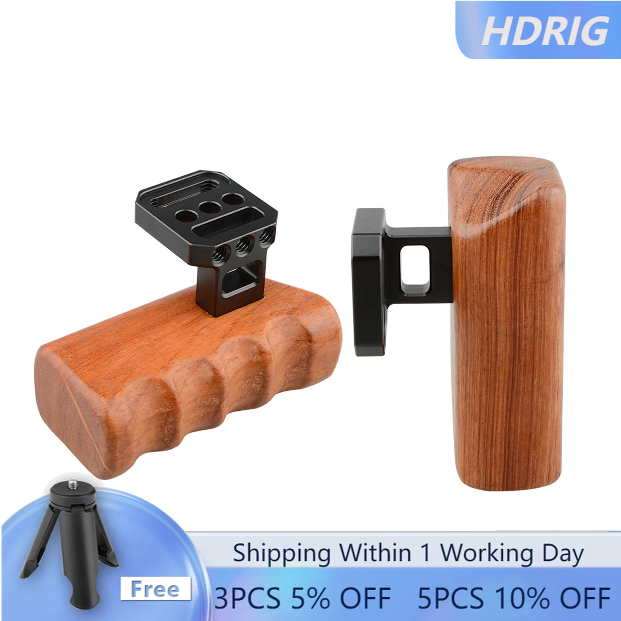 Impugnature Con Manico In Legno Hdrig (Sinistra E Destra) Per Serie Panasonic Gh Compatibili Con La Videocamera Dv Red Camera Slr Camera Rig