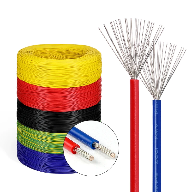 Premium Tinned Copper Stranded Wire - PVC Insulated Hook-Up Cable for DIY, Automotive & LED Projects