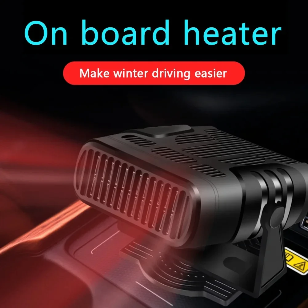 Electric Car Heater Air Cooler Fan 12V/24V Portable Demister Defroster Heating Fan 200W Dryer Windshield Defogging Accessroies