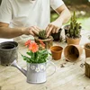 Vintage Farmhouse Galvanized Watering Cans: 3 Pieces, Metal Bucket Planters with Handles and Spouts, Perfect for Home Office Dec 2