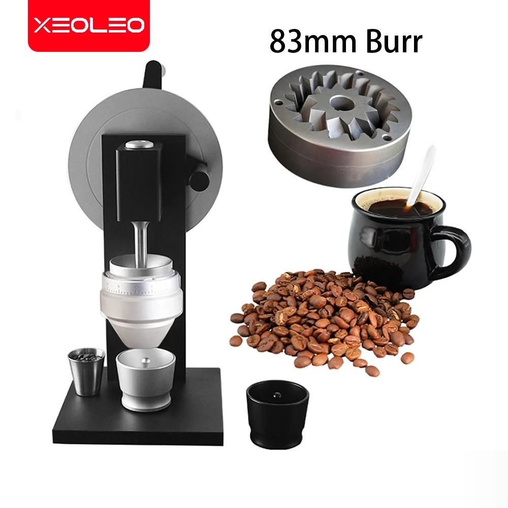 XeoleoIndustrialLargeManualCoffeeGrinder83MMStainlessSteel
