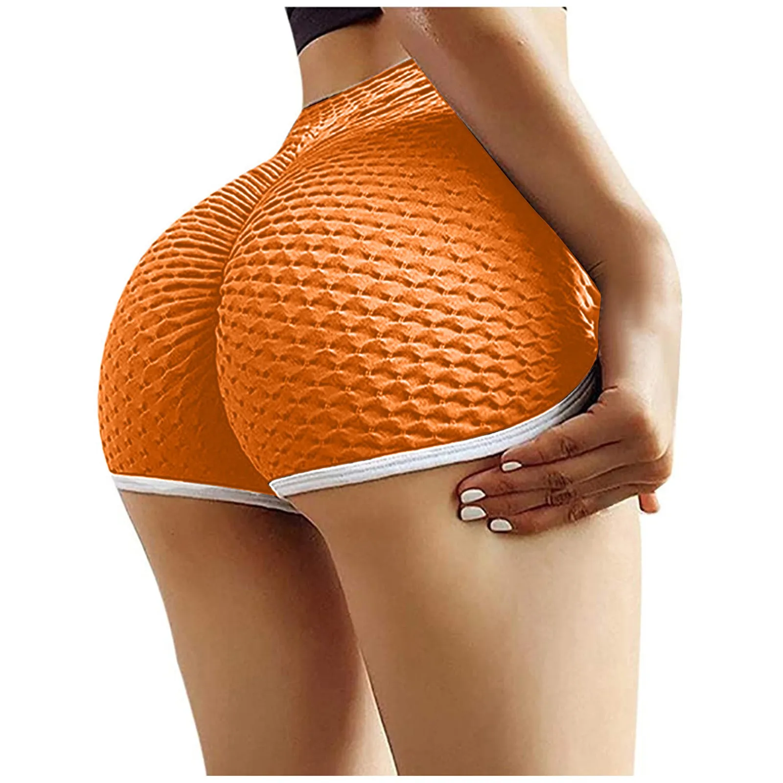 

Stretchy Women's Leggings High-Waisted Yoga Solid Color Shorts Fashion Pants