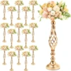 10 Pcs Metal Flower Arrangement Stand Wedding Flower Centerpieces Stand 20 Inch Tall Elegant Metal Flower Vase Gold Candelabra C 1