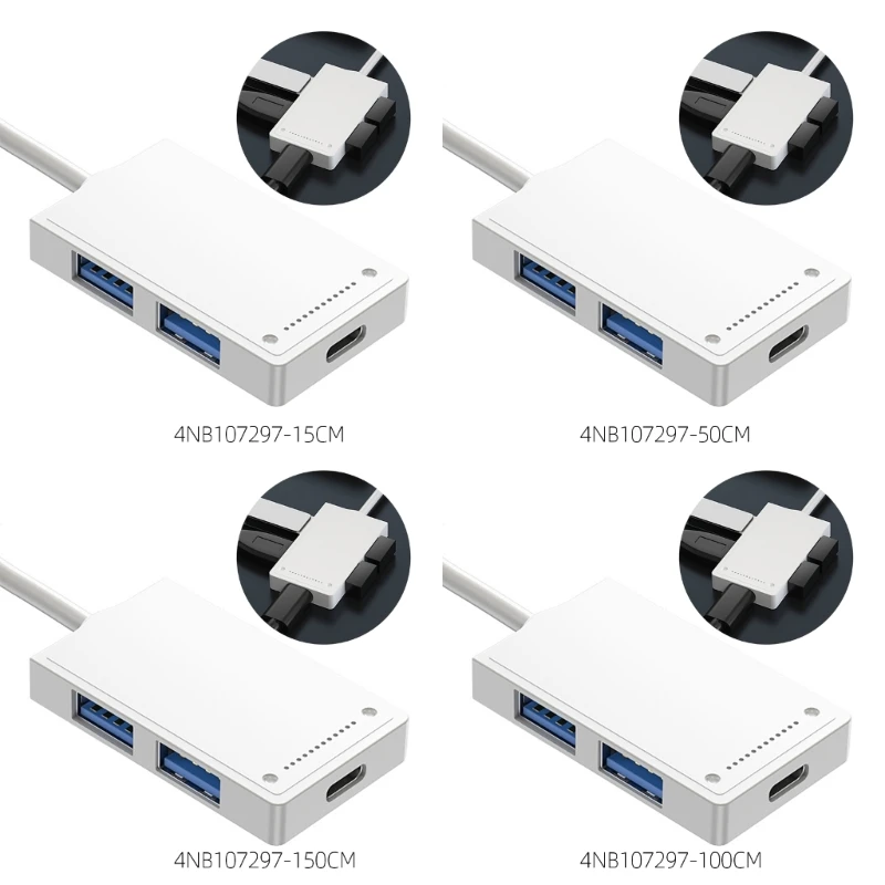 

4 in1 Usb Hub,4 Port USB Adapter Docking Station USB3.0 USB2.0 Charging Adapter for h Mobile Hard