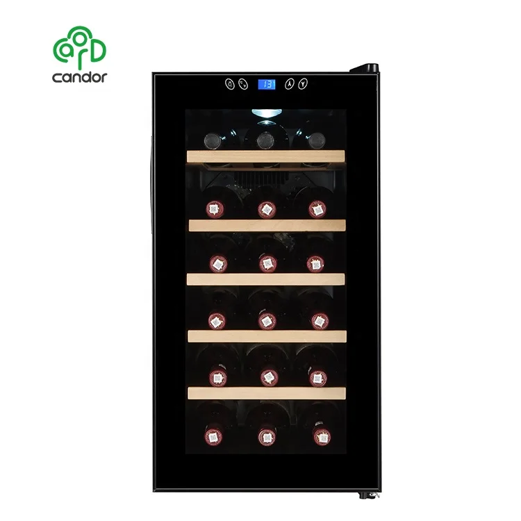 18 bottles small wine fridge Glass Door Mini Wine Cellar Fridge Single Zone Electric Wine Refrigerators For Sale