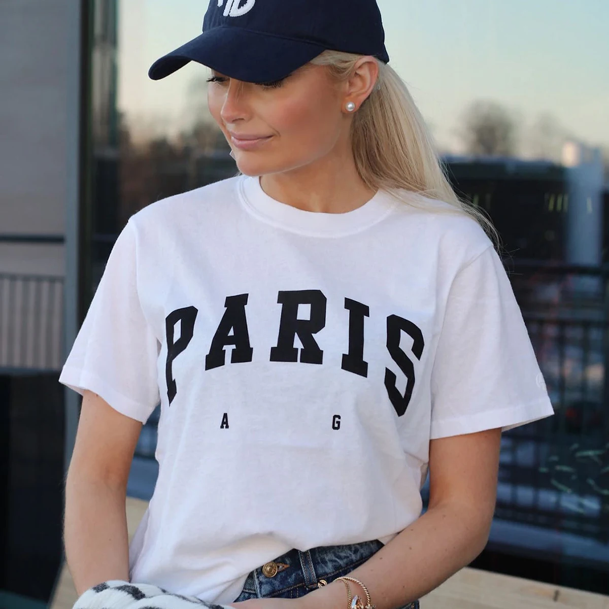 Paris T-shirt Woman Cotton Cozy Graphic 