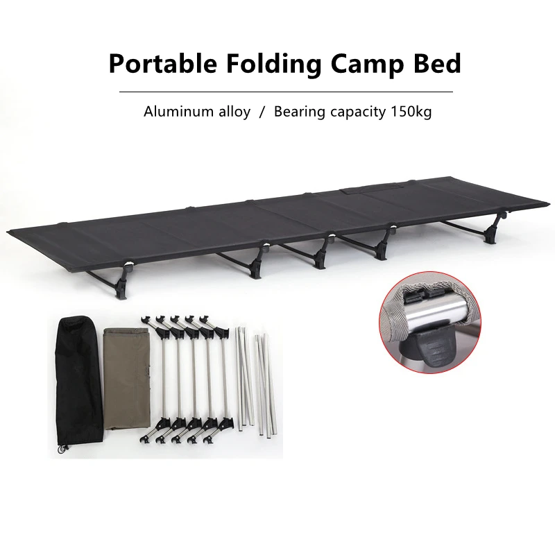 Folding Camp Bed Camping Cots For Outdoor Hiking Backpacking Travel