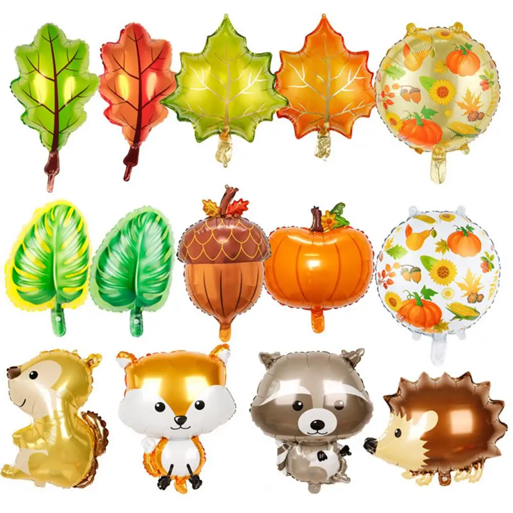 

Fall Thanksgiving Balloons Pumpkin Maple Leaf Foil Balloons Autumn Balloons for Thanksgiving Baby Shower Birthday Party Decor