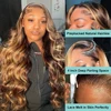 30 Inch Colored Highlight Human Hair Wigs Body Wave Lace Front Wig For Women Brazilian Pre Plucked 13x4 Transparent Hair Wigs 2